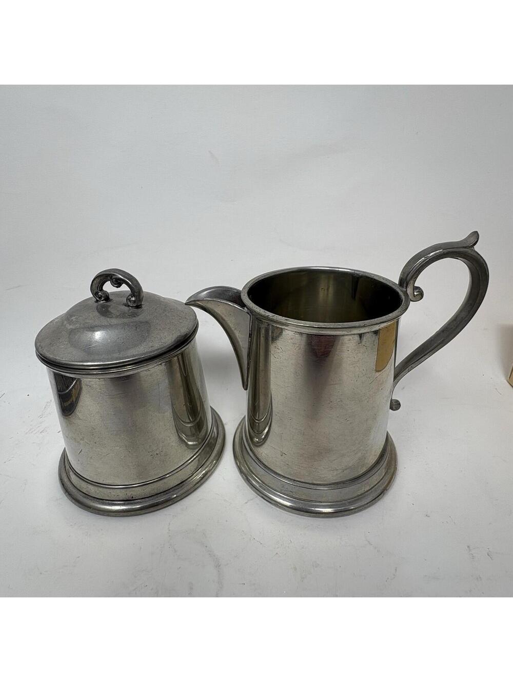 Pewter Creamer & Sugar - Viners Of Sheffield - England